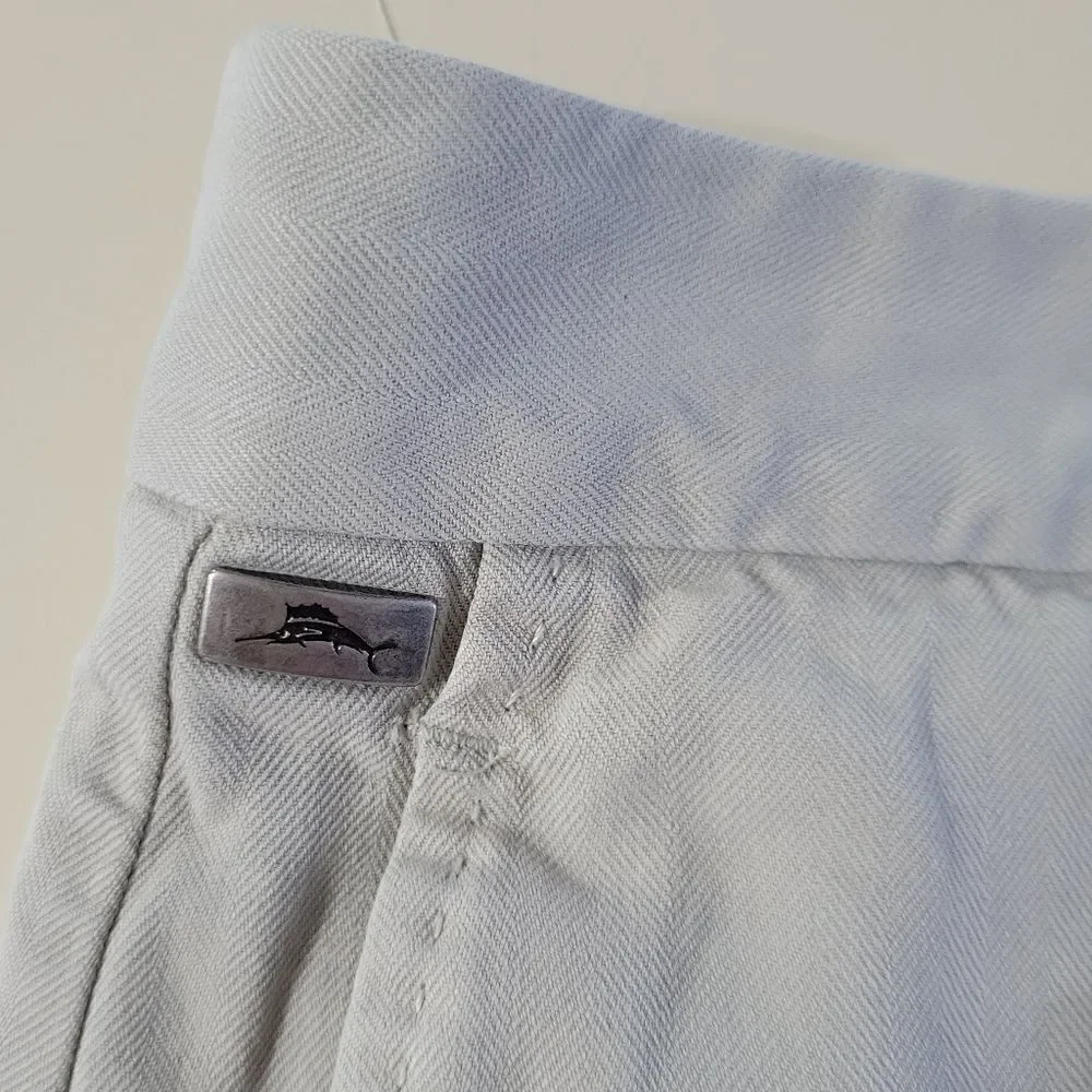 Tommy Bahama Men's Silk Cotton Light Tan Dress Shorts
